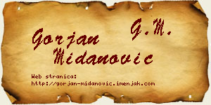 Gorjan Midanović vizit kartica